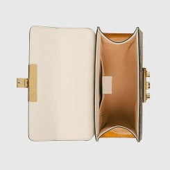 GG Supreme Canvas and Leather Shoulder Bag