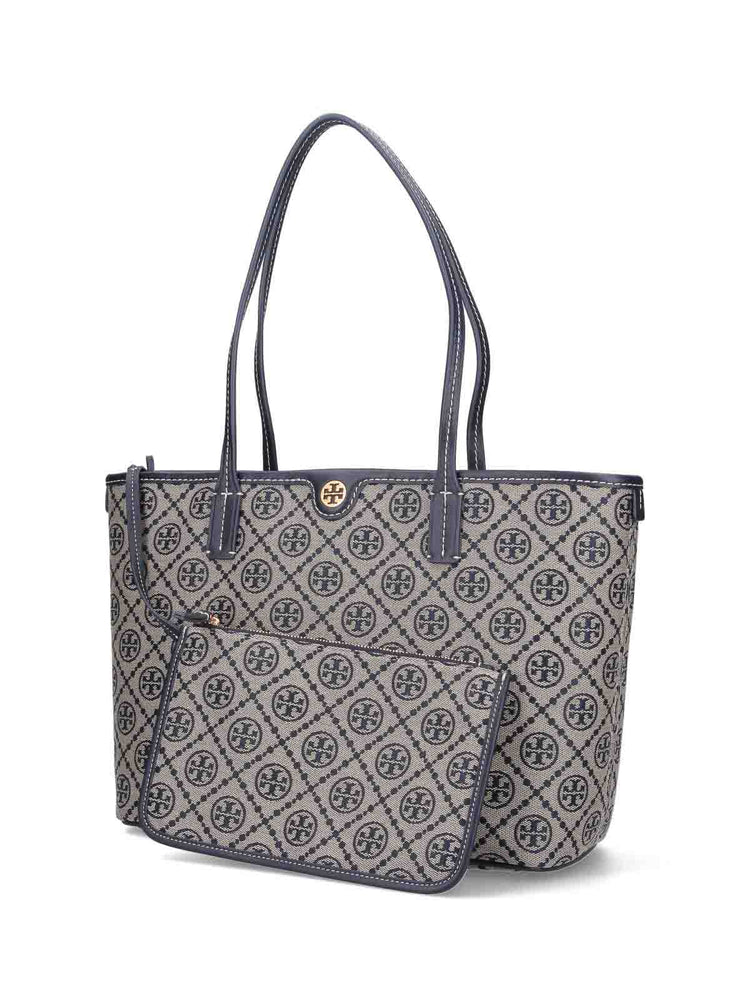 T. B. Monogram Small Zip Tote Bag