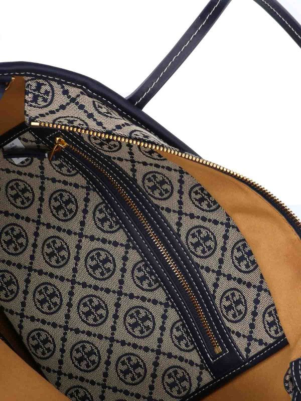 T. B. Monogram Small Zip Tote Bag