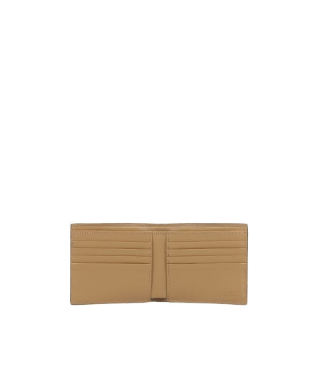 Double F Short Leather Flap Wallet