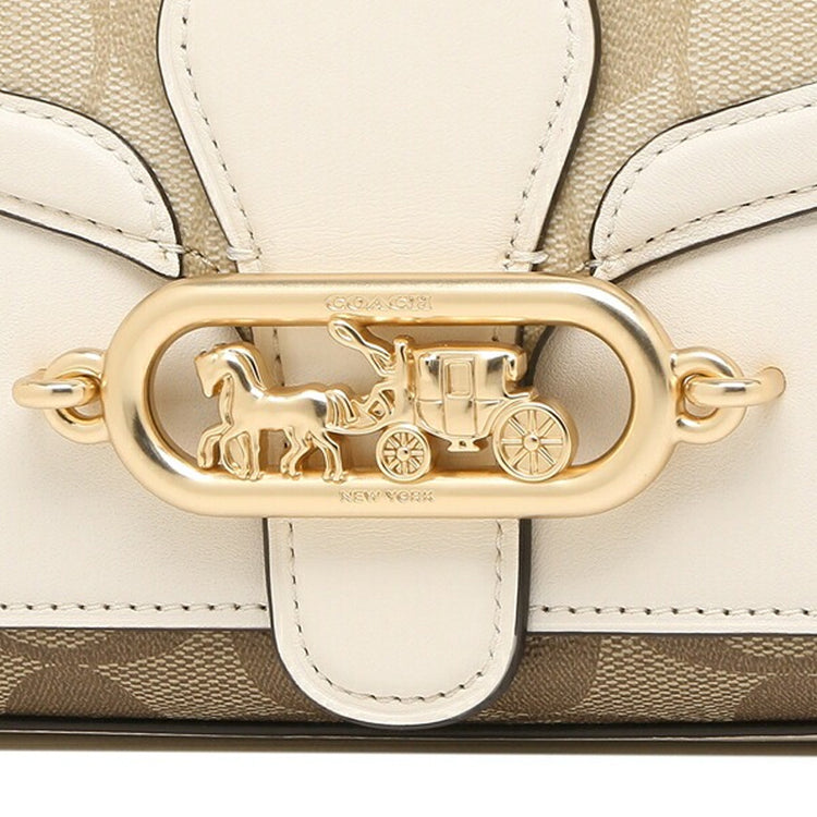 Coach Shoulder Bag In Blocked Signature Canvas