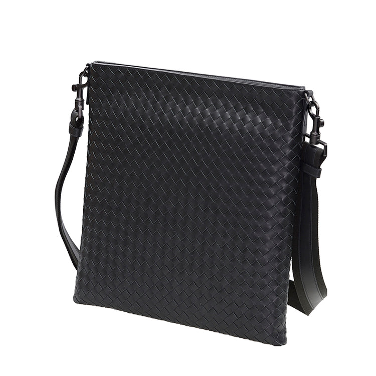 Woven Lamb Leather Shoulder Bag