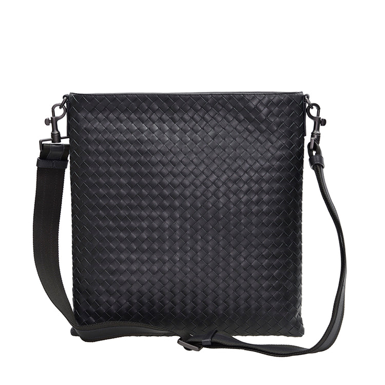 Woven Lamb Leather Shoulder Bag