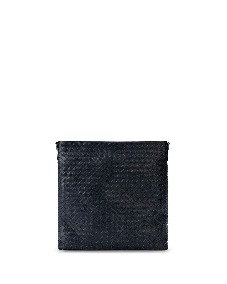 Woven Lamb Leather Shoulder Bag
