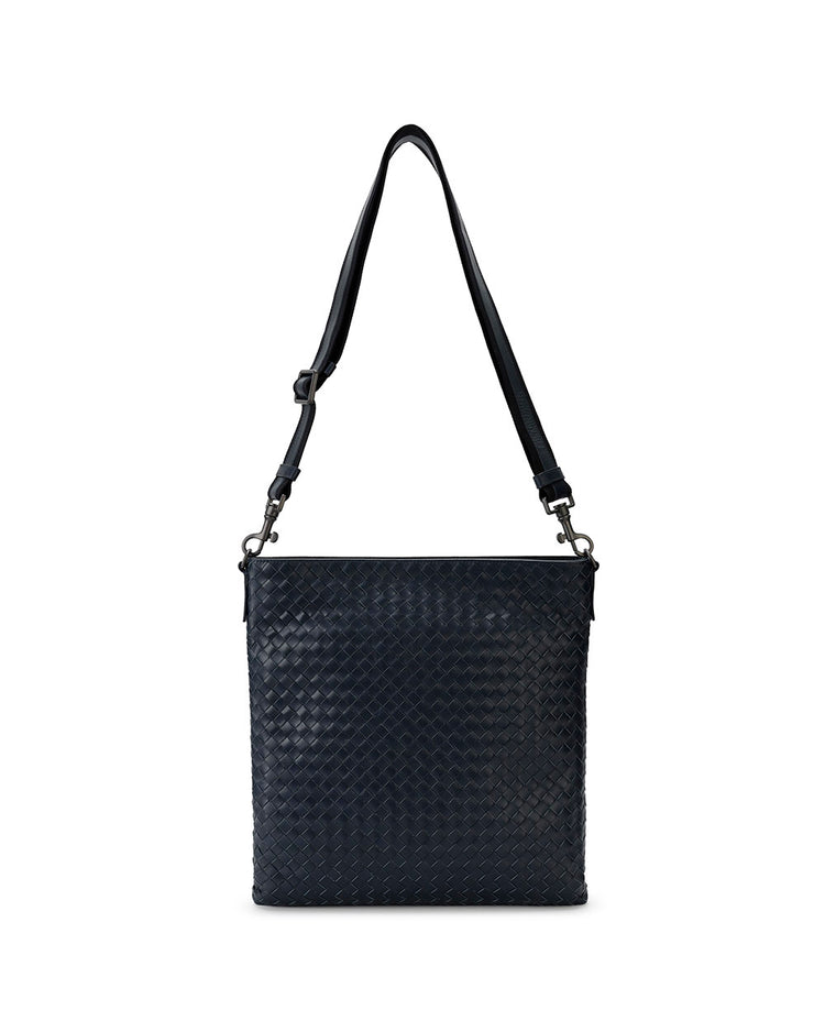Woven Lamb Leather Shoulder Bag