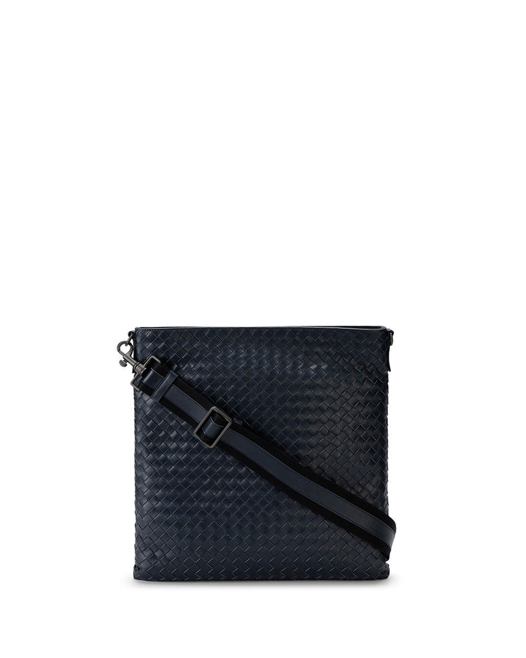 Woven Lamb Leather Shoulder Bag