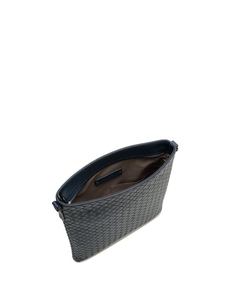 Woven Lamb Leather Shoulder Bag