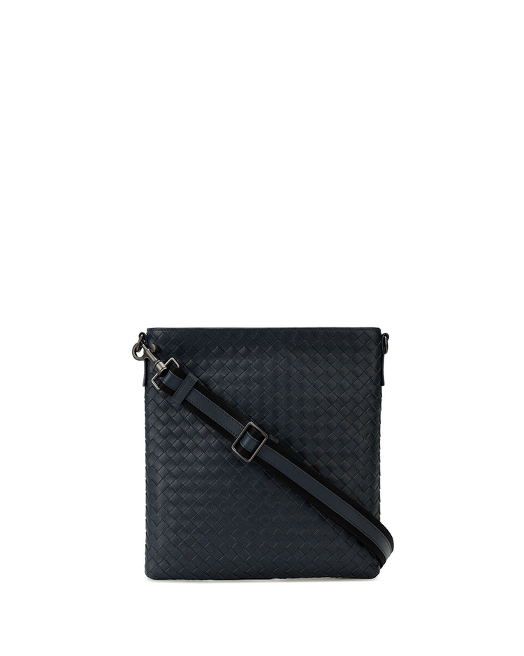 Woven Lamb Leather Shoulder Bag