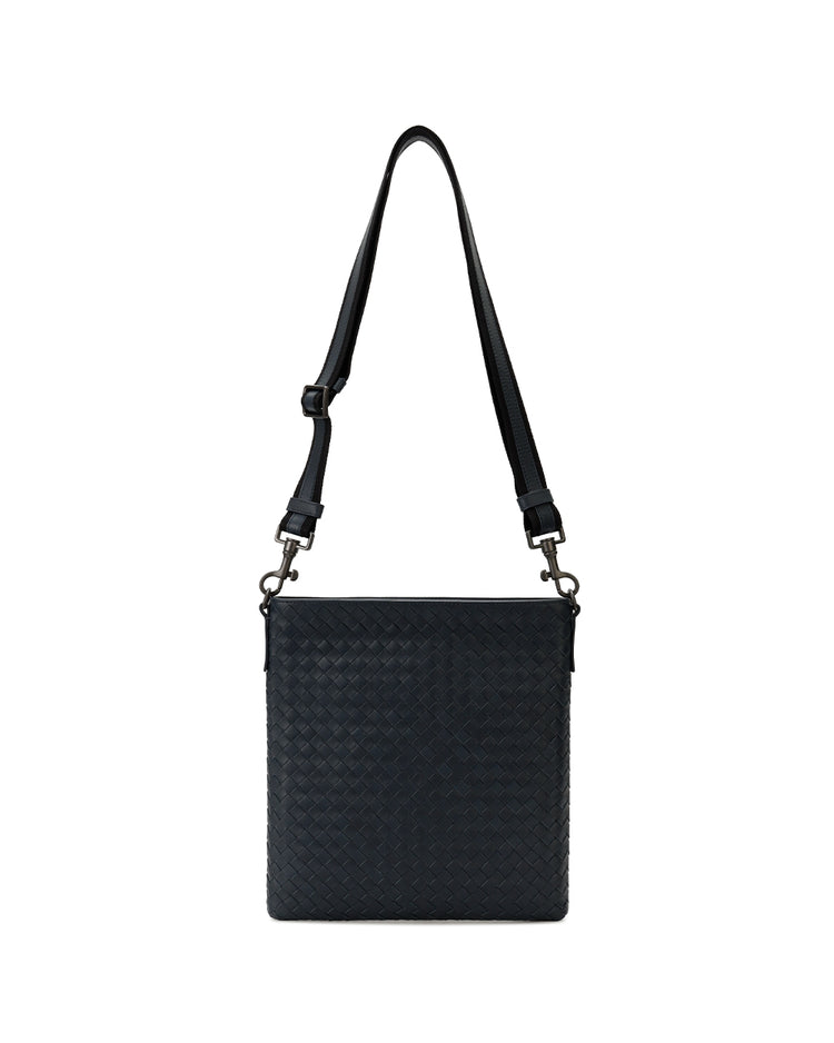 Woven Lamb Leather Shoulder Bag