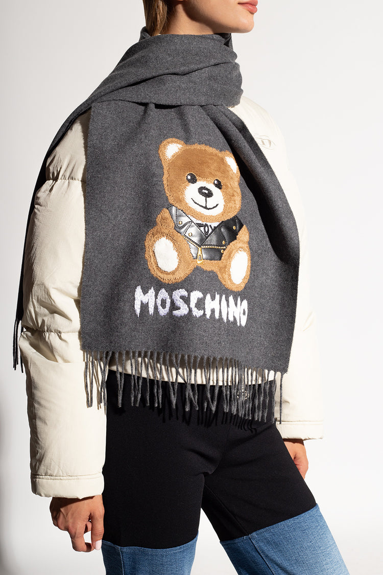 Moschino Biker Teddy Wool Muffler