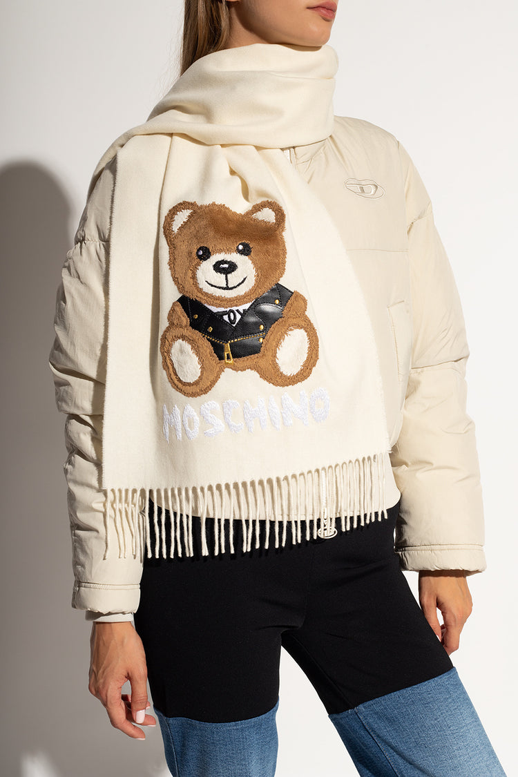 Moschino Biker Teddy Wool Muffler