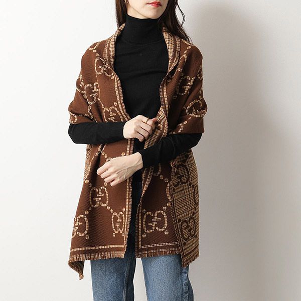 Large GG Muffler Brown/Beige