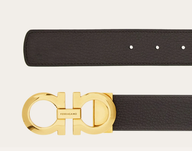 Reversible and adjustable Gancini belt (776309)