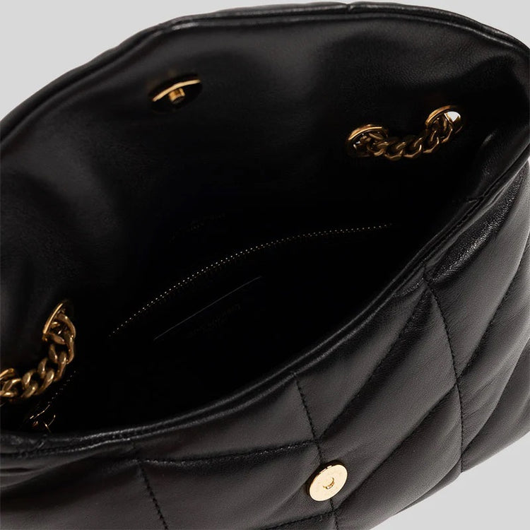 YSL Toy Puffer In Lambskin Blac