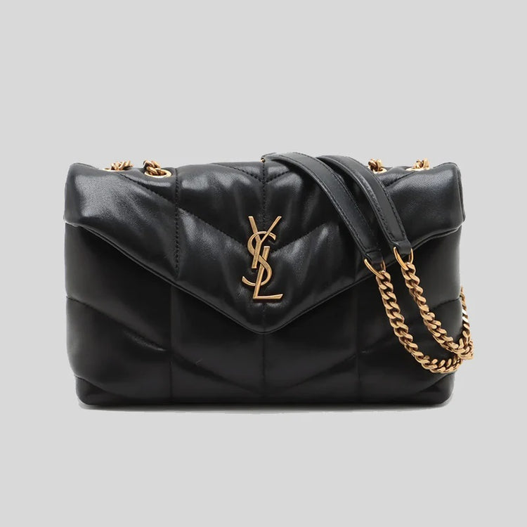 YSL Toy Puffer In Lambskin Blac