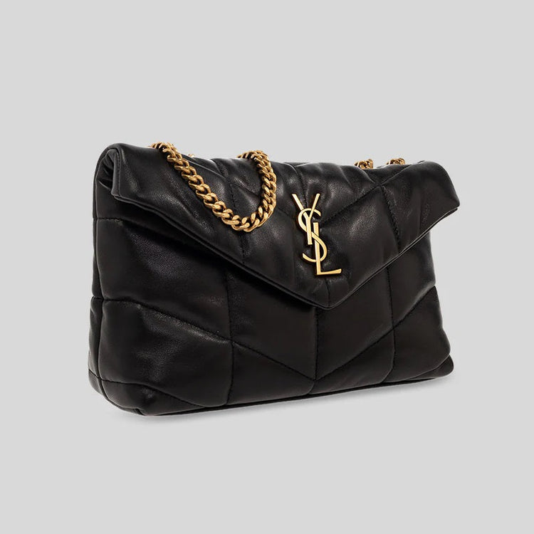 YSL Toy Puffer In Lambskin Blac