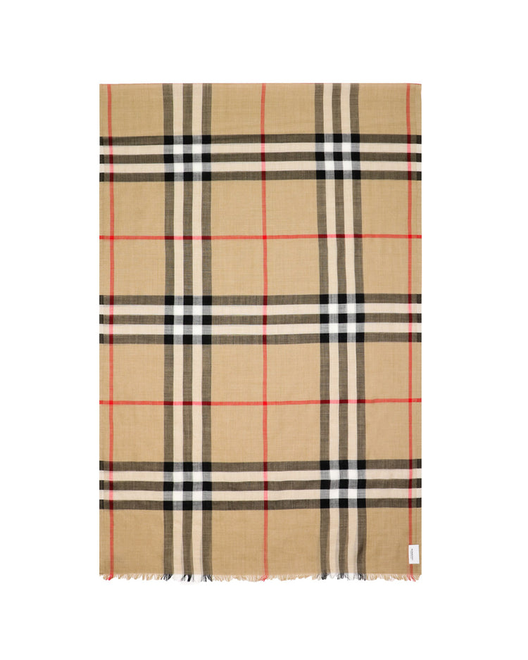 Lightweight Check Scarf