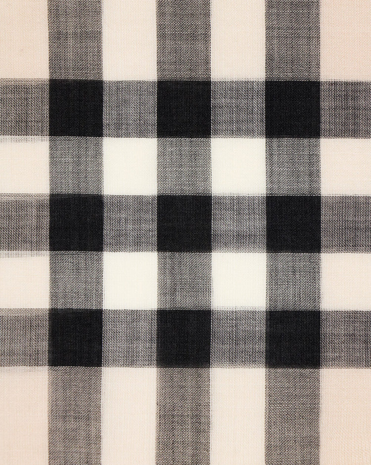 Tartan Wool and Silk Gauze Scarf