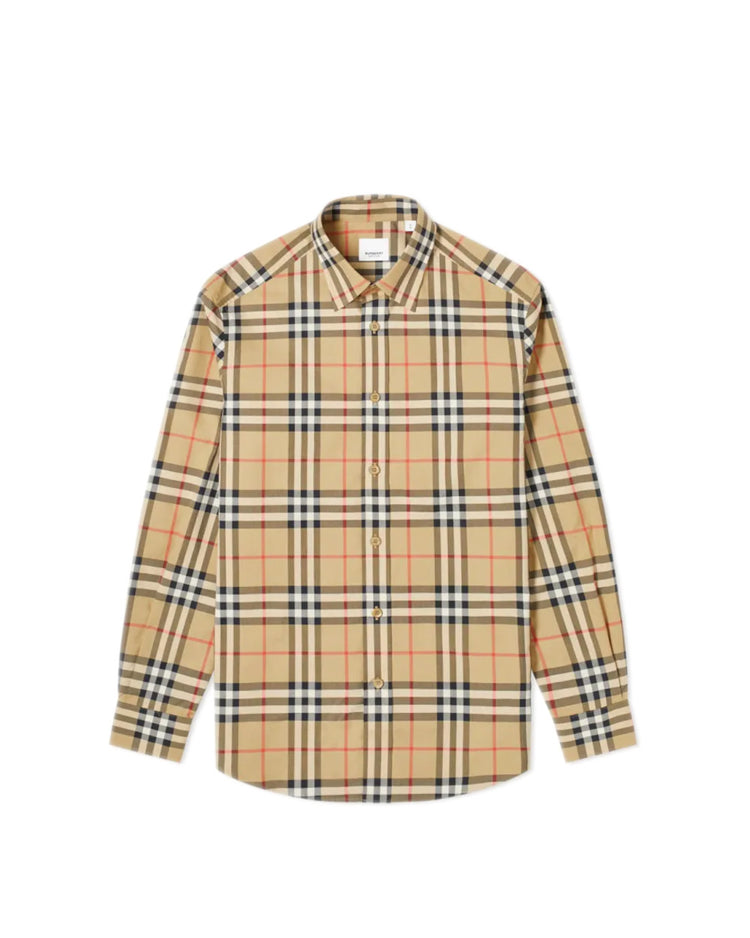 Check Cotton Long-Sleeves Shirt