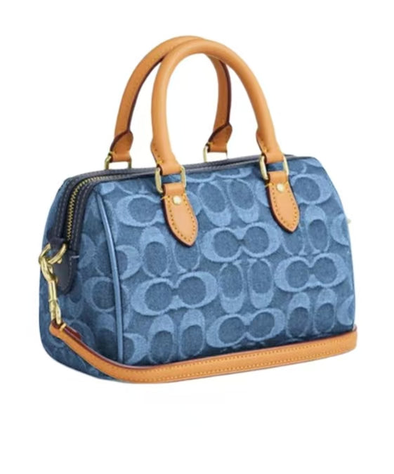 COACH Mini Rowan Crossbody Bag In Signature Denim (CDQ36)