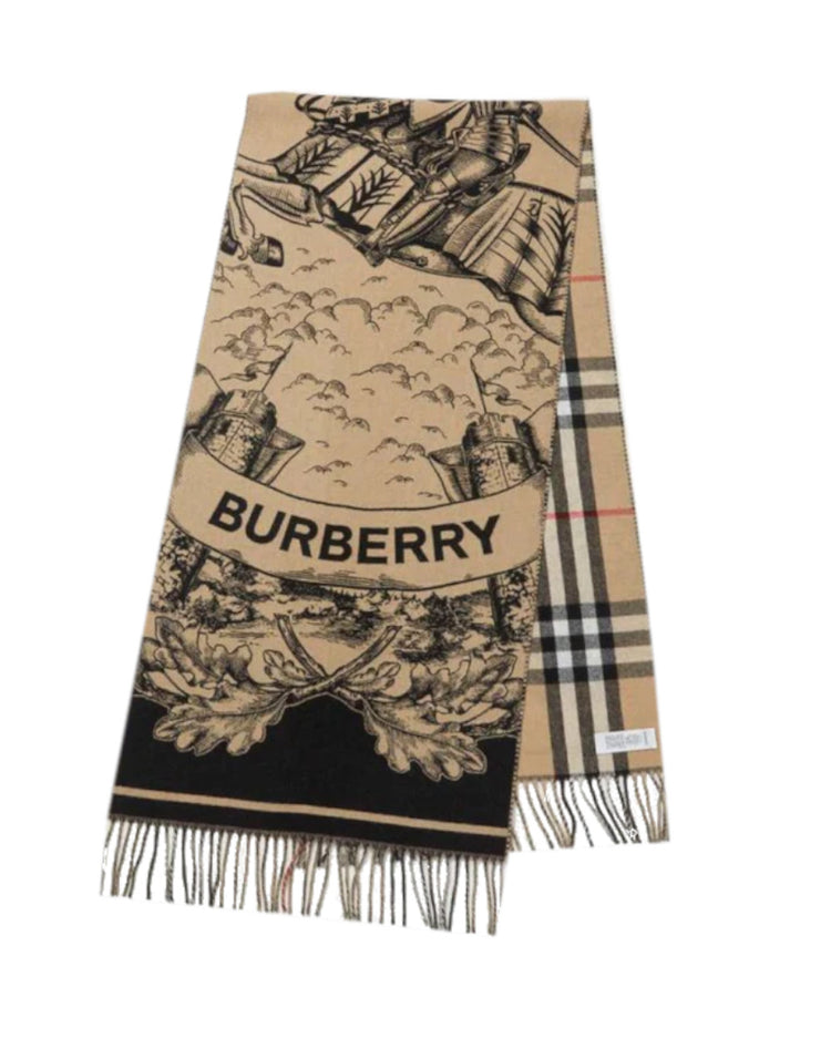 Cashmere Jacquard Reversible Muffler