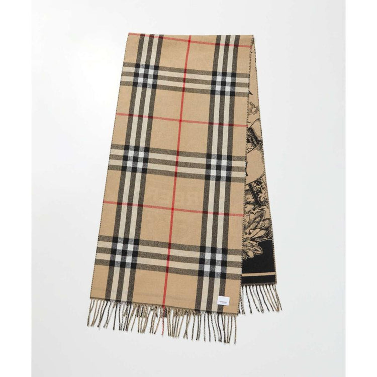 Cashmere Jacquard Reversible Muffler