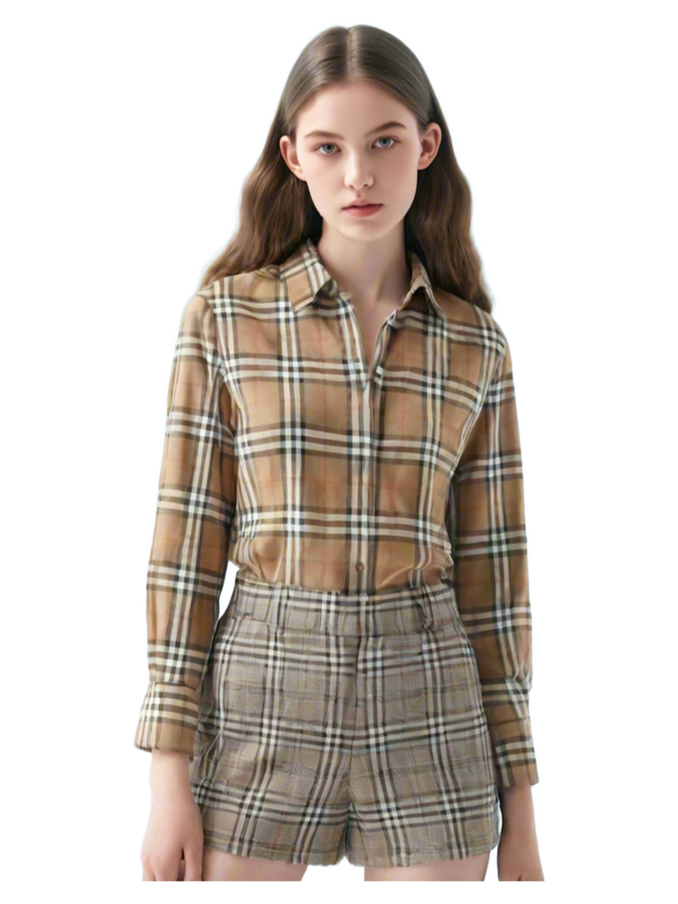 Check Cotton Long Sleeves Shirt