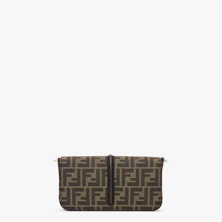 Brown FF Fabric Wallet On Chain