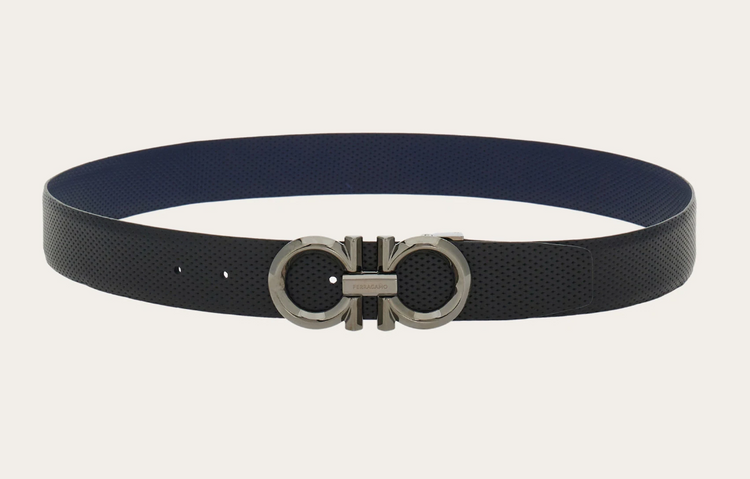 Reversible and adjustable Gancini belt