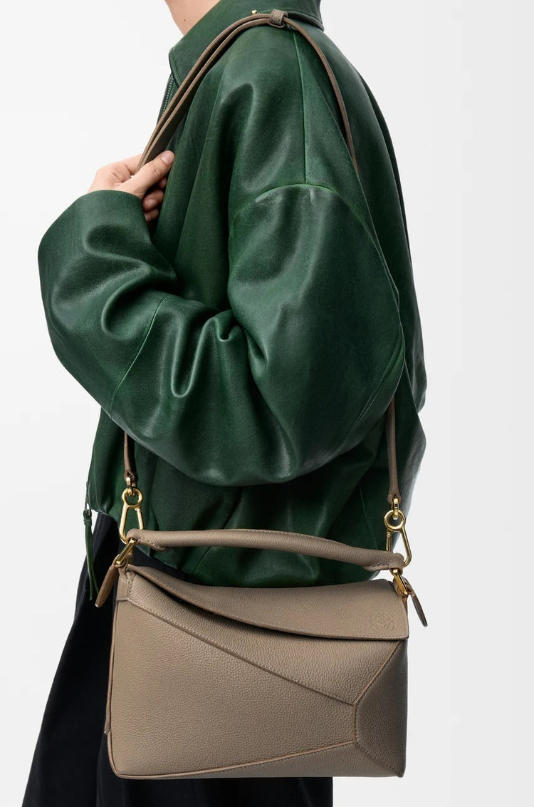 Small Puzzle Edge bag in soft grained calfskin