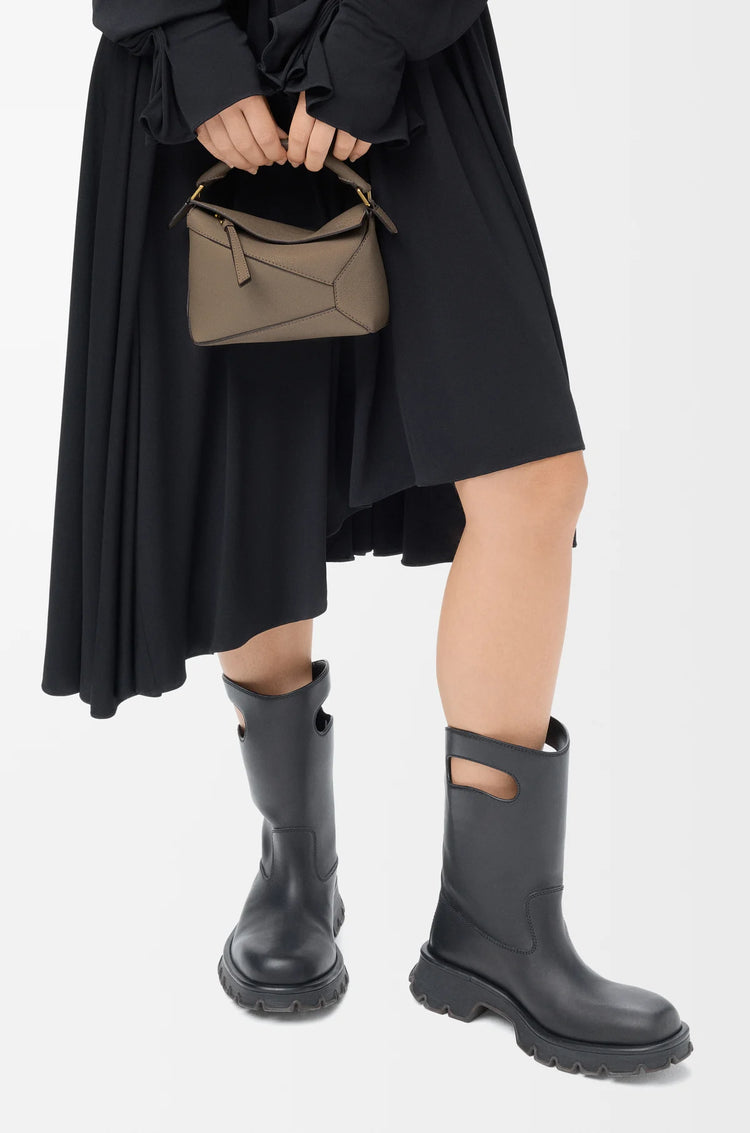 Mini Puzzle Edge bag in soft grained calfskin