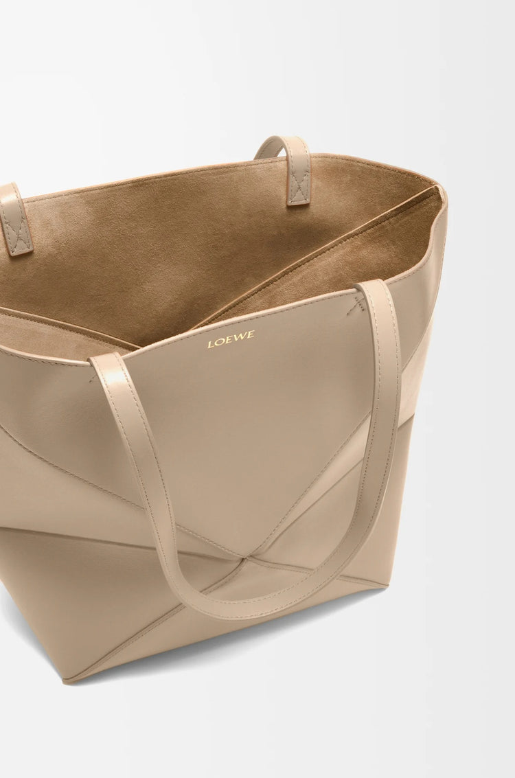 Medium Puzzle Fold tote in soft grained calfskin