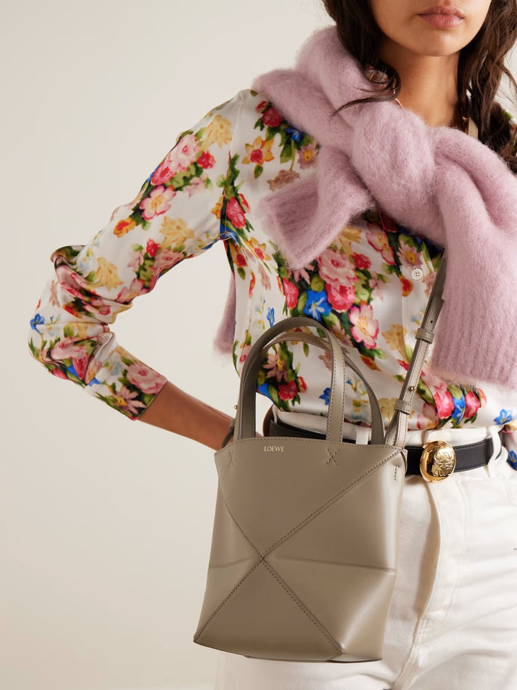 Loewe Puzzle Fold convertible mini leather tote