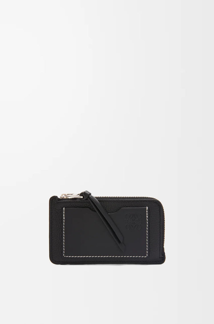 Coin cardholder in soft grained calfskin