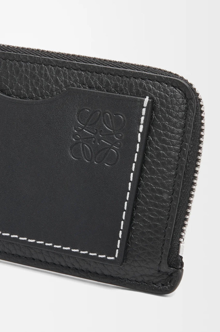 Coin cardholder in soft grained calfskin