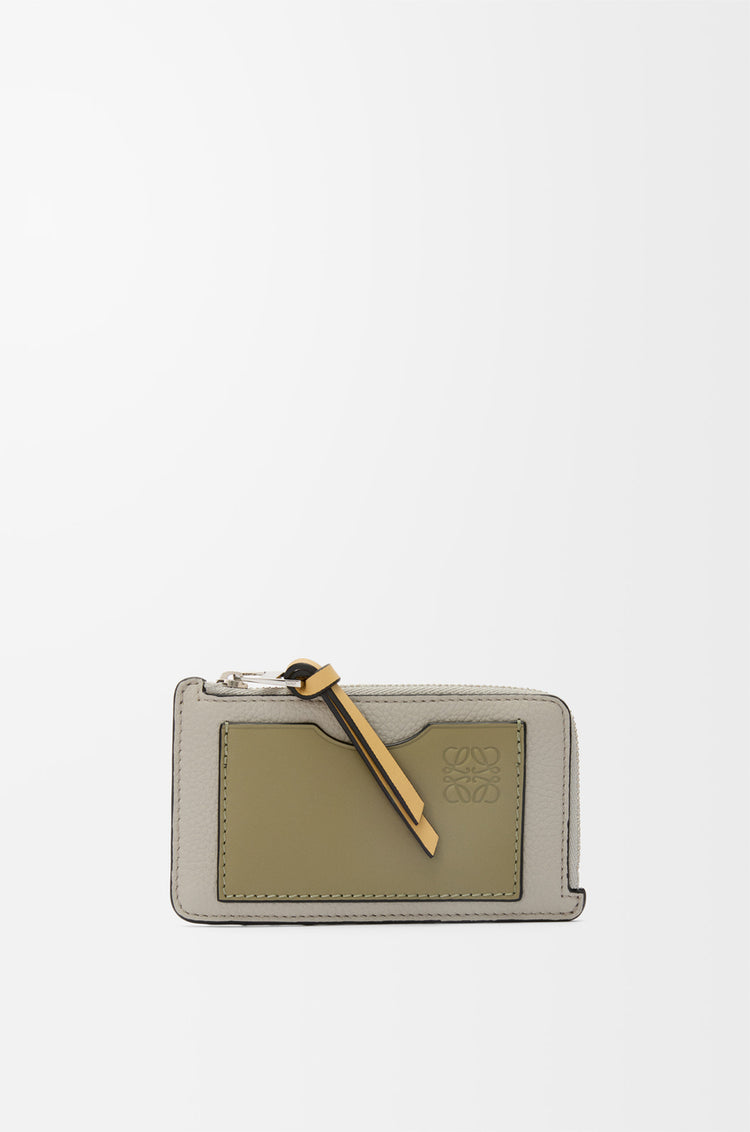 Coin cardholder in soft grained calfskin