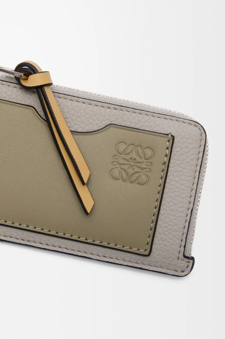 Coin cardholder in soft grained calfskin