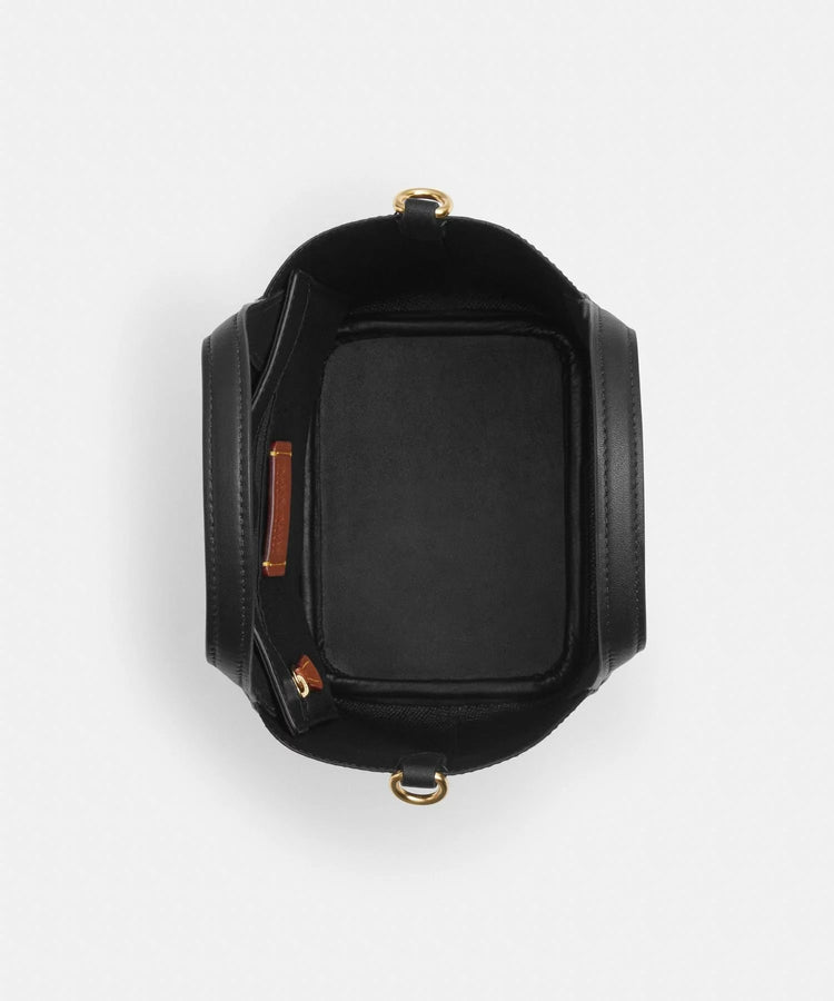 Gold/Walnut/Black Hanna Bucket Bag In Signature Canvas