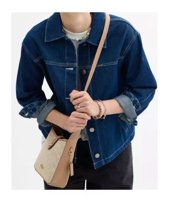 Coach - Hadley Mini Crossbody Bag With Signature Canvas (CAM80)
