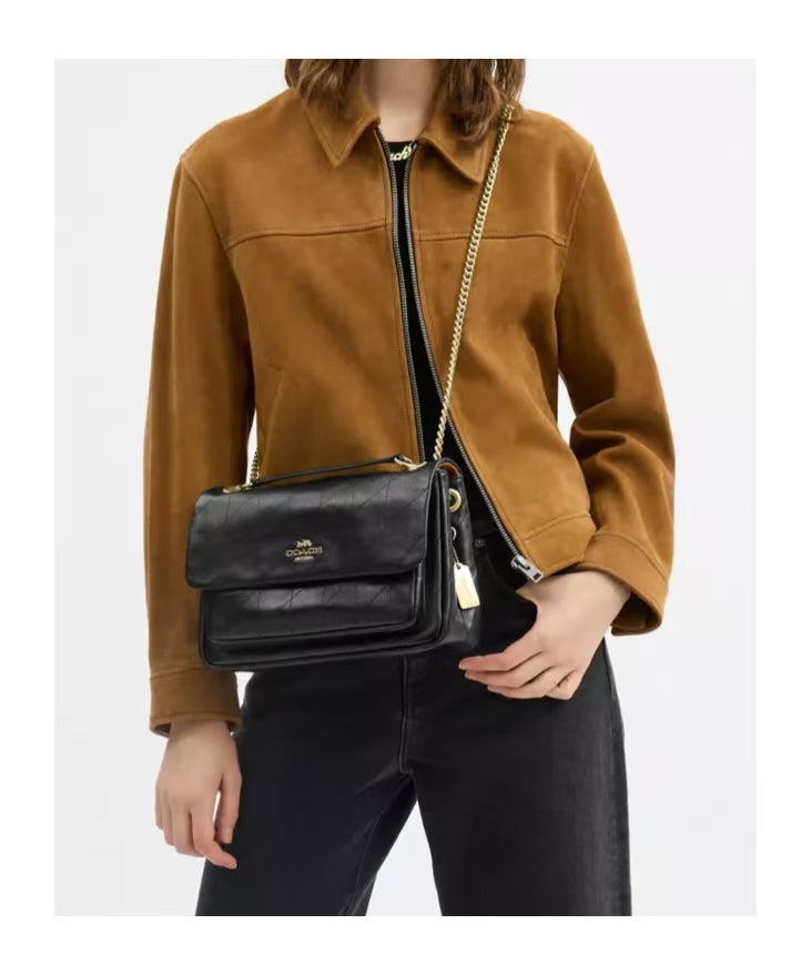 COACH Elodie Crossbody Bag With Quilting in Black CCZ62