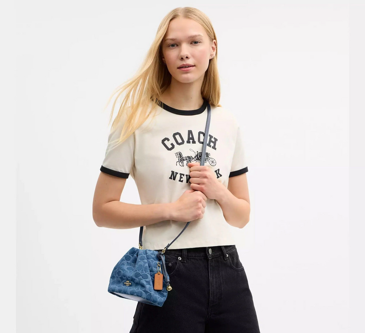 COACH FAYE Mini Drawstring Bag (CDE32)