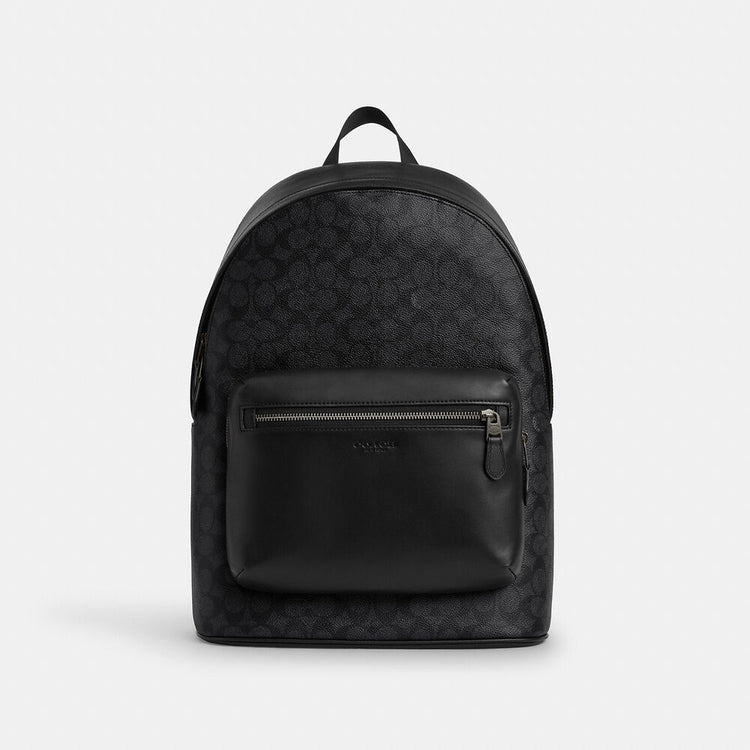 Coach Warner Backpack In Signature Canvas