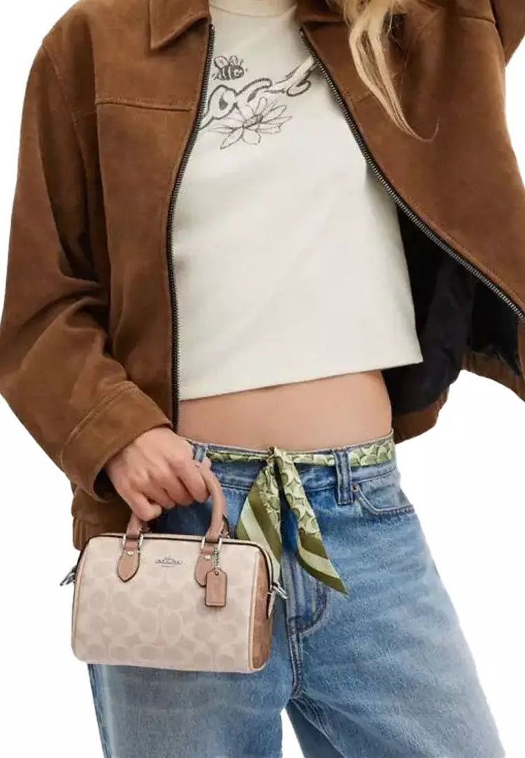 Mini Rowan Crossbody Bag In Blocked Signature