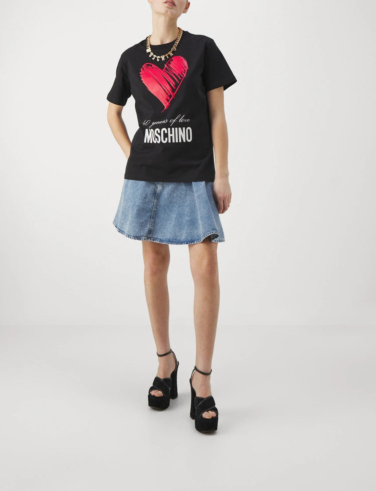 Printed Round Neck Short-Sleeves T-Shirt
