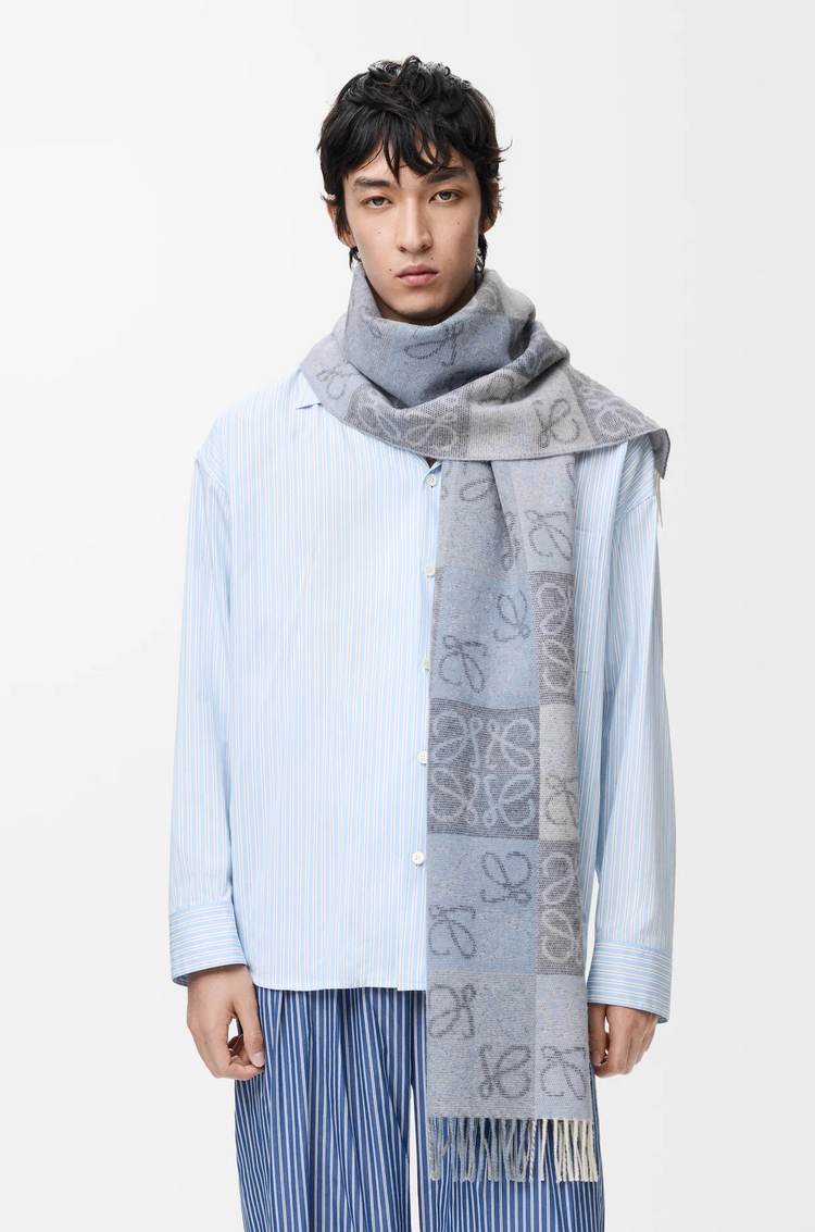 LOEWE Reversible Checkerboard Scarf (F810487)