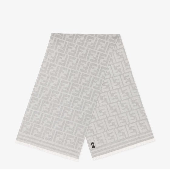 Fendi Logo Wool Silk Scarf