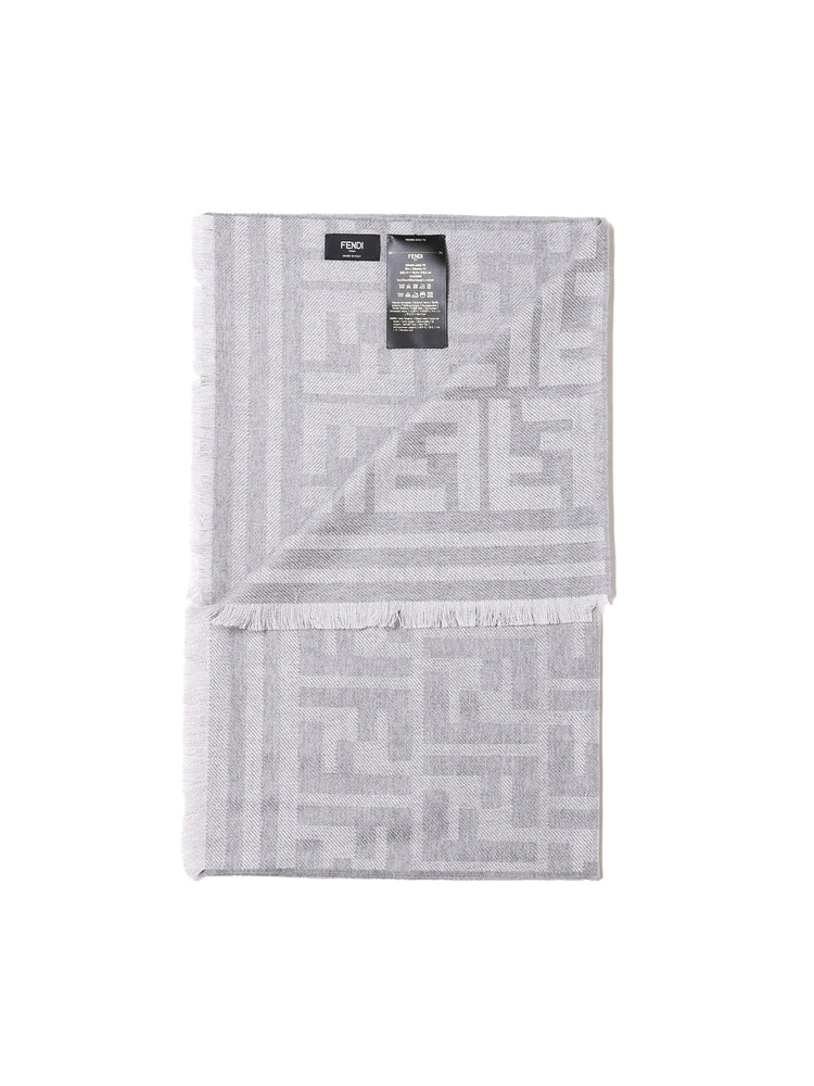 Fendi Logo Wool Silk Scarf