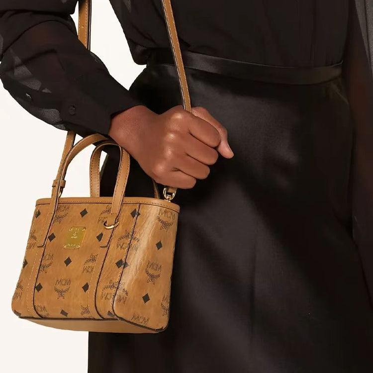 MCM X-Mini Toni Visetos Top Zip Shopper (MWPFSMT03)