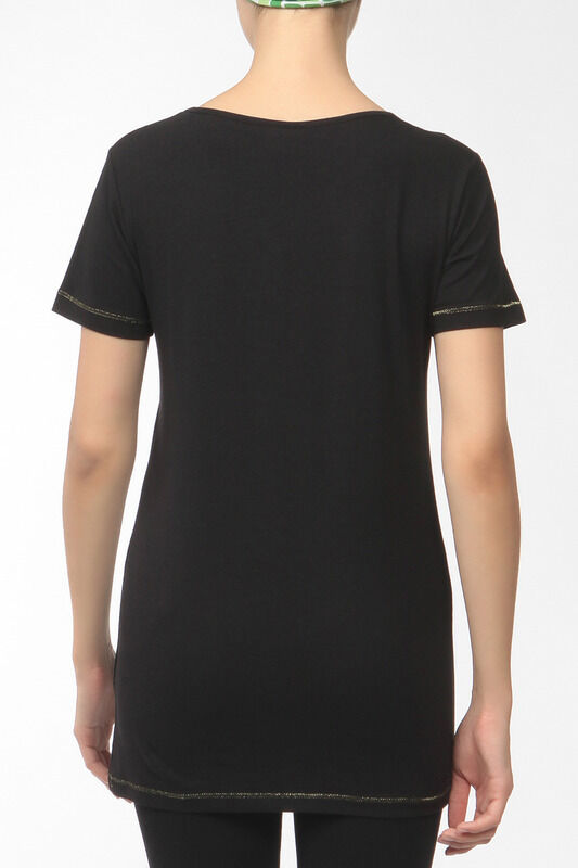 Print Round Neck Short Sleeves T-Shirt