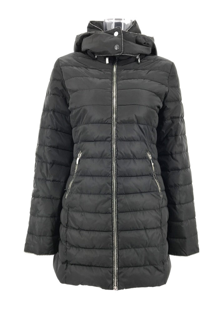 ARMANI JEANS Nylon Wave-effect Quilted Jacket